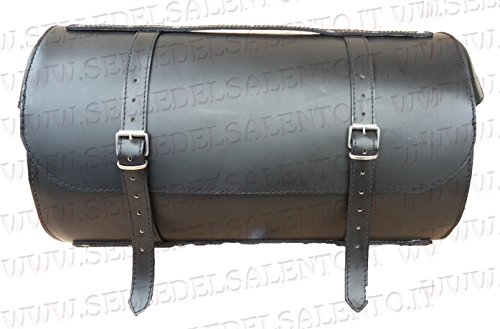 Bolsa tubular baúl maleta portaequipajes auténtica piel maleta moto custom