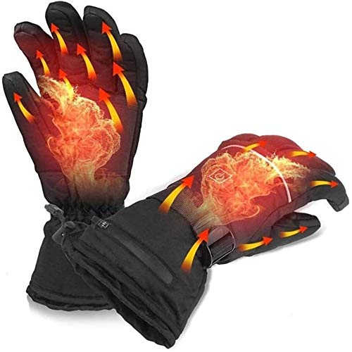 LRX Guantes Calefactables Moto Calefacción eléctrica Guante Manos Calientes Impermeable con Pantalla táctil for Hombres Mujeres Ciclismo Motocicleta Camping Esquí