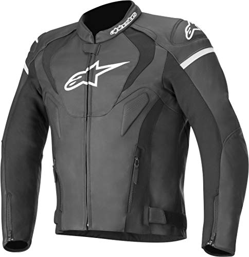 Alpinestars Chaqueta moto Jaws V3 Leather Jacket Black, Negro, 56