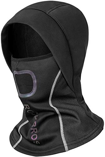 ROCKBROS Pasamontañas Balaclava Anti Viento Transpirable Térmico para Ciclismo Moto Esquí Deportes al Aire Libre Unisex para Otoño Invierno Negro