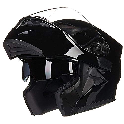 JieKai Casco para motocicleta integral, con visera extraíble, con certificación DOT