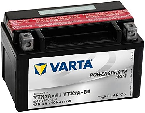 Batería de moto Varta Powersports AGM 50615 - YTX7A-BS