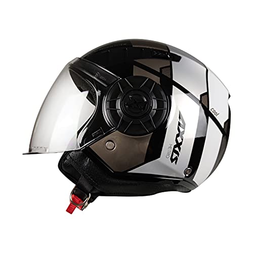 AXXIS Casco Moto Jet OF513 Metro Cool B2 Gris Brillo Talla L (59-60 CMS) Homologado