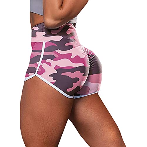 Pantalones Cortos De Camuflaje Sexis para Mujer, Pantalones Cortos De Verano Ajustados De Cintura Alta Informales, Pantalones Cortos Deportivos De Gimnasio con BotíN Caliente, Verano