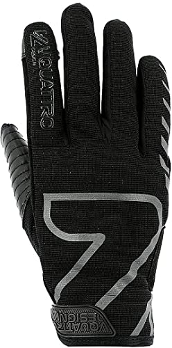 Vquattro - Guantes de moto homologados CE para hombre THUNDER negro L