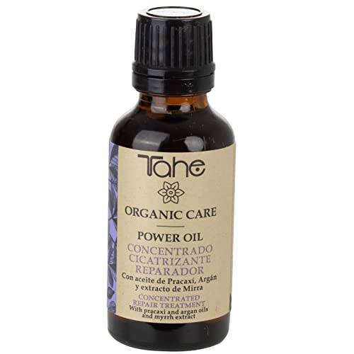 Tahe Concentrado cicatrizante reparador Power Oil Organic Care para cabellos extremadamente dañados y secos, 30 ml