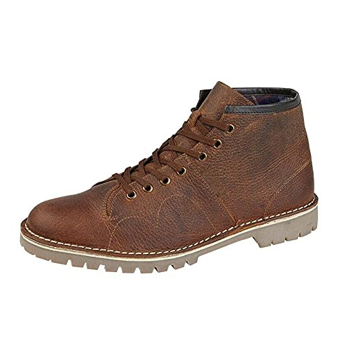 Grafters Botas de cuero para hombre de los años 60, marrón (Waxy Brown), 40 EU