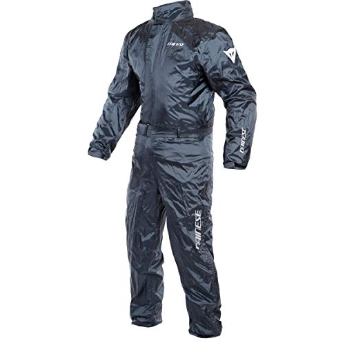 Dainese Rain Suit, Traje Impermeable Antilluvia Moto, Ultraligero, Plegable, con insertos reflectantes, antracita, m