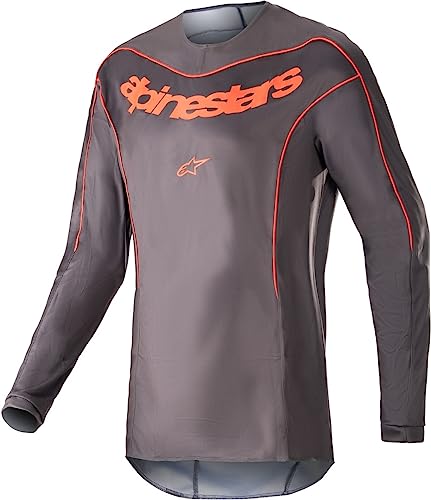 Alpinestars Fluid Lurv Motocross Jersey, gris/rojo, M