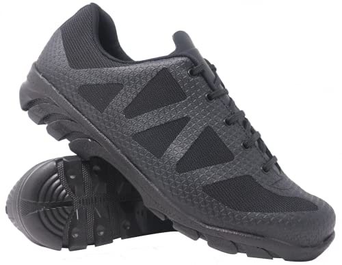 LUCK Zapatillas de Ciclismo Jupiter, Ideal para la práctica de Distintas disciplinas Gracias a su Suela de EVA, construida en una Sola Pieza de Micro Fibras súper Transpirables. (45 EU, Negro)