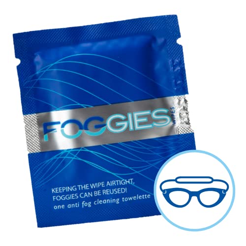 FOGGIES Toallitas antivaho para gafas de natación, tratamiento antiempañamiento para nadadores y buceadores, evita que tus gafas se empañen (paquete de 6)