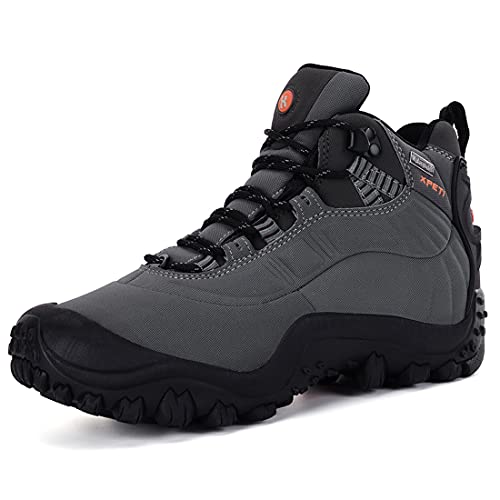 XPETI Thermator Mid Zapatillas de Senderismo Impermeables Para Hombre Gris Talla 48 EU