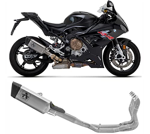 arrow tubo de escape completo competition evo 2 pista titanio fondo carby compatible con bmw s1000 s-1000 rr 2019 2020 2021 2022 2023 mototopgun