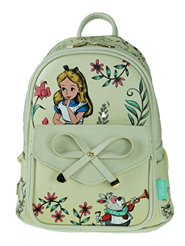 Alice in Wonderland A21730 - Mini mochila de piel vegana de 11 pulgadas