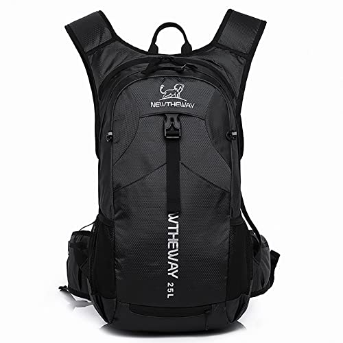 Veektac Mochila Ciclismo, 20L Mochila Bicicleta Impermeable Ligera para Caminar, Viaje, Senderismo, Montaña (Negro)