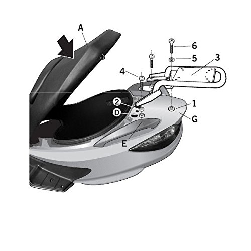 Compatible con/Reemplazo para 125 200 BURGMAN -07/21- SOPORTE TOP CASE SHAD-S0BR17ST