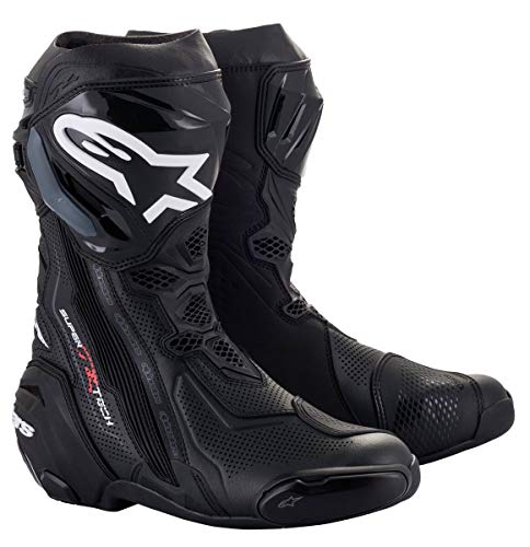 Alpinestars Supertech R Vented Botas de motocicleta (Black,43)