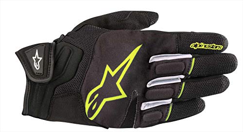 Alpinestars Guantes de Moto Atom Guantes Negro Amarillo Fluo, Negro/Amarillo, L