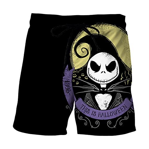 Bañador para Hombre, bañador con Estampado de Calavera para Hombre, Pantalones Cortos de Playa con cordón, baúl Informal de Verano con Estampado 3D, Talla S-4XL