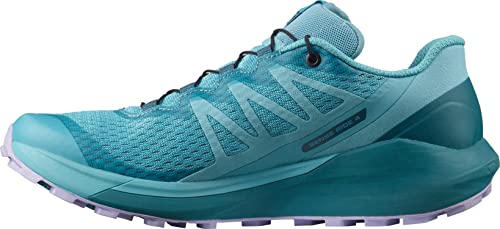 Salomon Sense Ride 4 Zapatillas de Trail Running para Mujer, Pisada reactiva, Sujeción del pie y protección, Agarre en todo tipo de terrenos, Delphinium Blue, 39 1/3