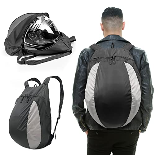 Weigudoc Mochila para Casco de Moto Multifuncional, Mochila Deportiva Impermeable de 28 l, Bolsa de Baloncesto de fútbol Universal para Fitness, Correr, Senderismo, Escalada, esquí, Trekking