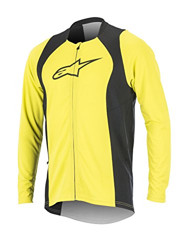 Alpinestars Hombres de la caída 2 Cremallera Completa Manga Larga Jersey, Hombre, Acid Yellow Black