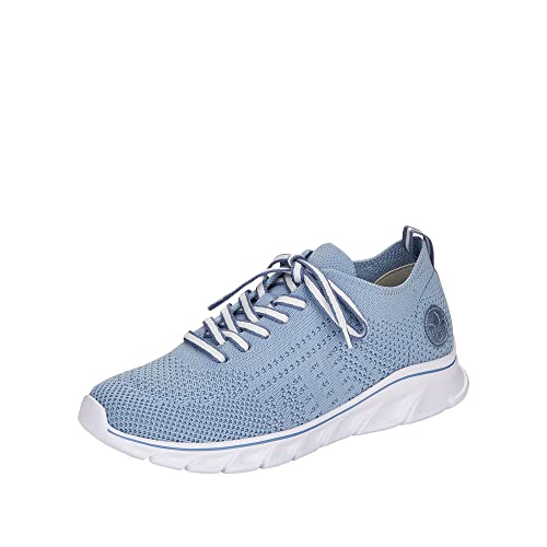 Rieker Mujer Zapatillas 54020, señora Zapatillas Bajas,Plantilla Desmontable,Zapatos de Calle,de Ocio,Deportivos,Azul (Blau / 12),39 EU / 6 UK