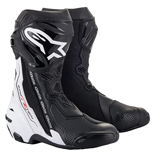 Alpinestars Supertech R Botas de moto (negro/blanco, 42)