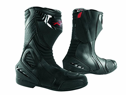 A-pro Botas Piel Moto Profesional Transpirable Calzado Motocicleta Honda Negro 40