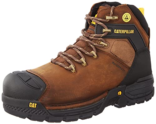 Cat Footwear Excavator Lt CT S3 WP HRO Sra, Bota Industrial Hombre, marrón Oscuro, 43 EU