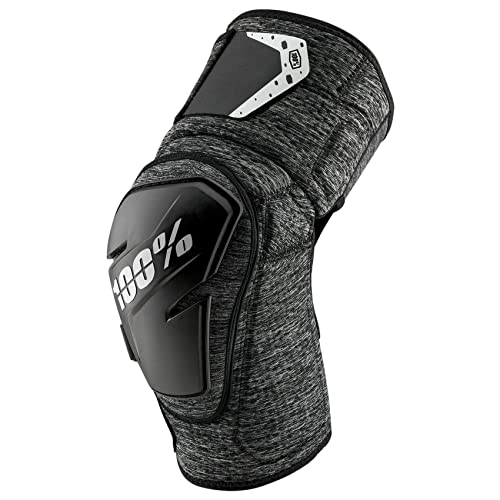 Ride100percent Guards Fortis Knee Guard Grey Heather/Black-SM/MD, Adultos Unisex, Negro, ESTANDAR