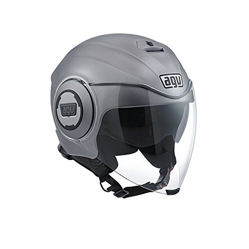 AGV 4811A4G0004S Casco Jet Fluid, Gris Mate, S