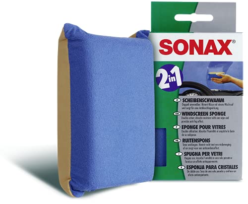 SONAX Esponja para parabrisas (1 unidad) absorbe la humedad y deja una fina película con efecto antivaho | N.° 04171000