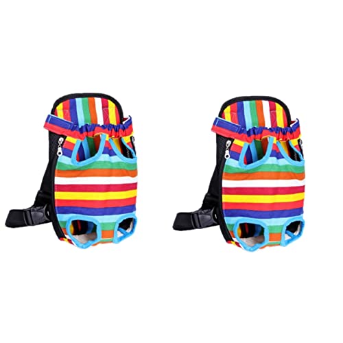 BREWIX Mochila Cachorro Gato Frontal con Portabultos Colorido Pet S out Bag Piernas Tamaño o Bolsa for Perro Bolsa (Color : Colorful L, Size : L)