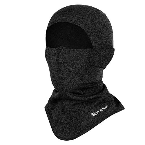 Zeroall Pasamontañas Moto Esquí Ciclismo Invierño Cubierta Facial A Prueba de Viento Balaclava Máscara con Forro Vellón Térmico para Ciclismo Esquí Snowboard Motociclismo(Negro)