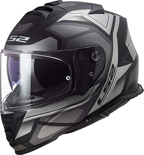 LS2, Casco integral moto Storm Faster matt titanium, M