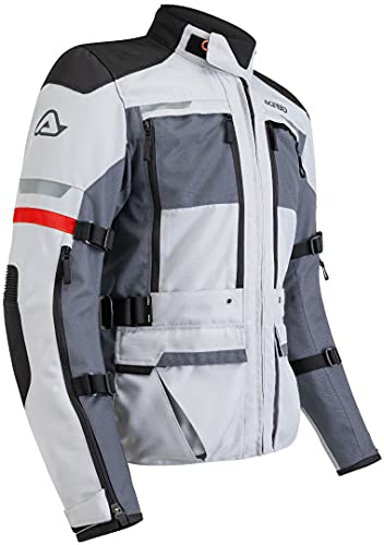 ACERBIS 0023684.076.069 Chaqueta de Moto - X-Tour, Color Gris Claro, Talla XXL