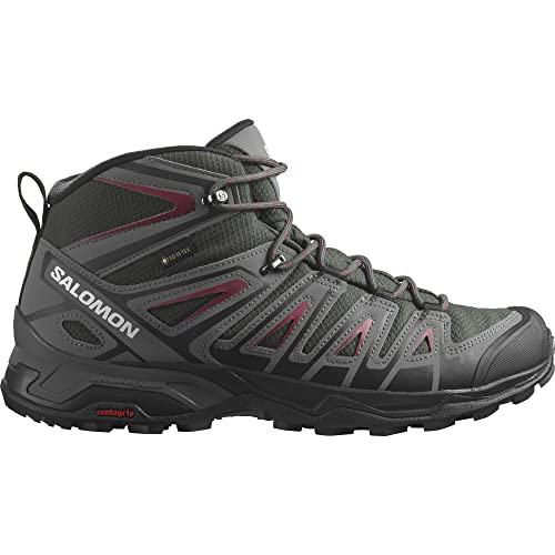 Salomon X Ultra Pioneer Mid Gore-Tex Zapatillas de Senderismo para Hombre, Cualquier clima, Sujeción del pie segura, Estabilidad y amortiguación, Peat, 48