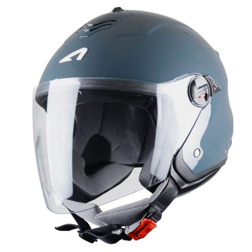 Astone Helmets - MINIJET S monocolor- Casque jet - Casque jet usage urbain - Casque compact - Coque en polycarbonate - Dark Grey Gloss XXL