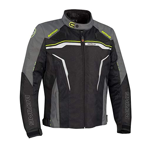 BERING Batist - Chaqueta para moto, color negro y gris, M