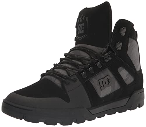 DC Shoes Men's Pure Hi Black/Gray (BGY) Water Resistant Winter Boots 10