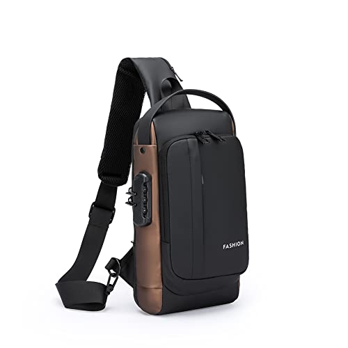 Gutriff Bolso de Hombro y Mochila para Hombres y Mujeres, Bolso de Pecho con Múltiples Bolsillos para Trabajo, Ciclismo, Motocicleta, Deportes y Viajes