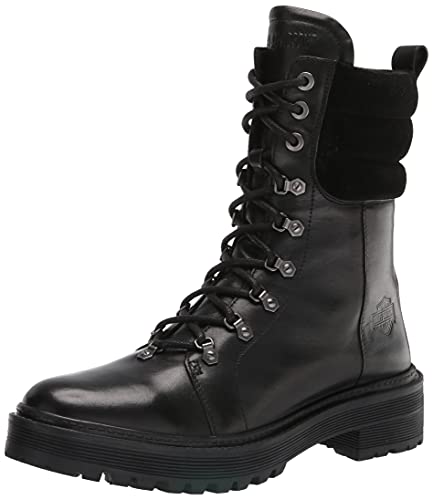 Harley-Davidson Women's Dalwood Motorcycle Boot, Black, 8.5