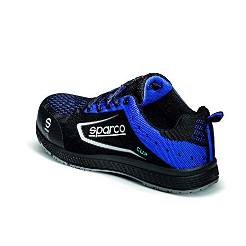 Sparco 0752645NRAZ, Teamwork Scarpa Antinfortunistica Da Lavoro-Bassa per UOMO E DONNA-CUP-S1P SRC, Botas de Seguridad y contra Incendios Unisex Adulto, Nero/BLU, 45 EU, Multicolor