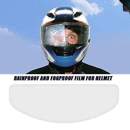 Película antivaho para casco de moto, visera de casco de moto, película antilluvia para casco de película antivaho universal para objetivo de casco, película autoadhesiva de gafas – 25 x 9 cm