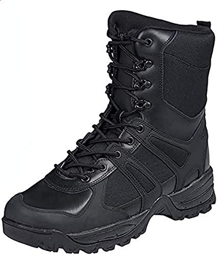 Botas de combate, color negro, hombre, negro, 42 EU / 9 US