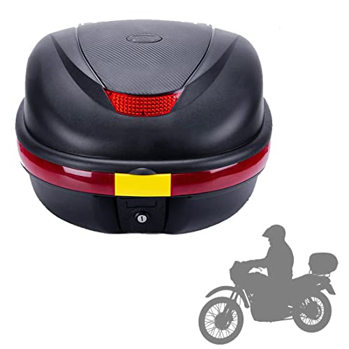 Universal Baúl De Moto Maleta De Motocicleta 35L Topcase Moto Baul Moto con Llaves Y Accesorios para Almacenamiento Casco (Color : No Lining)