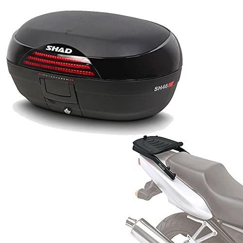 Sh46he111 - Kit fijacion y Maleta baul Trasero sh46 Compatible con Kawasaki versys 650 2010-2014