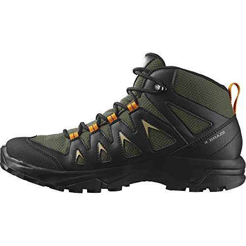 SALOMON X Braze Mid Gore-Tex, Botas de Hiking Hombre, Multicolor Olive Night Black Gray Green, 43 1/3 EU