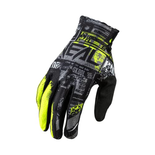 O'Neal | Ciclismo Motocross | MX MTB DH FR Downhill Freeride | Materiales duraderos y Flexibles, Palma ventilada | Guante Matrix | Adulto | Negro Amarillo Neón | Talla M